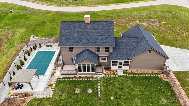 rear view of property with a patio