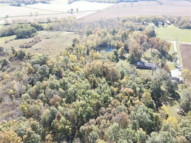 bird's eye view featuring a rural view