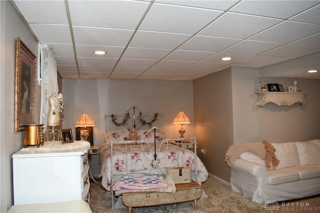 view of carpeted bedroom