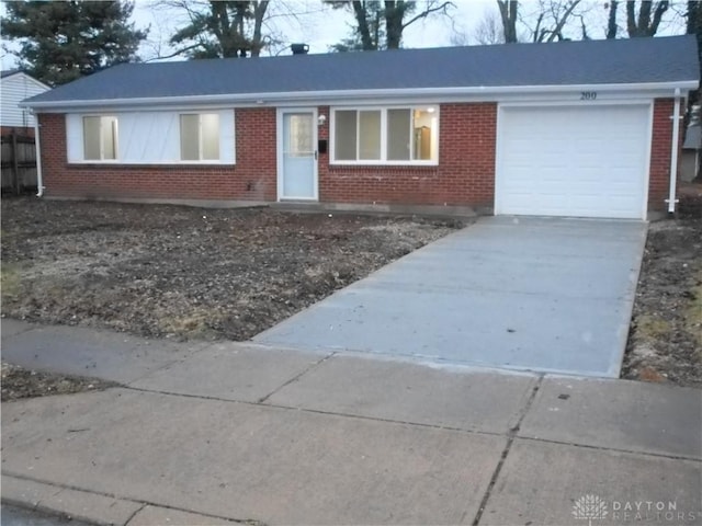 ranch-style house with a garage