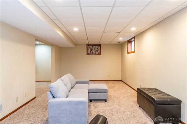 view of carpeted living room