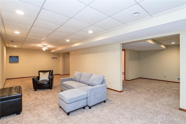 view of carpeted living room