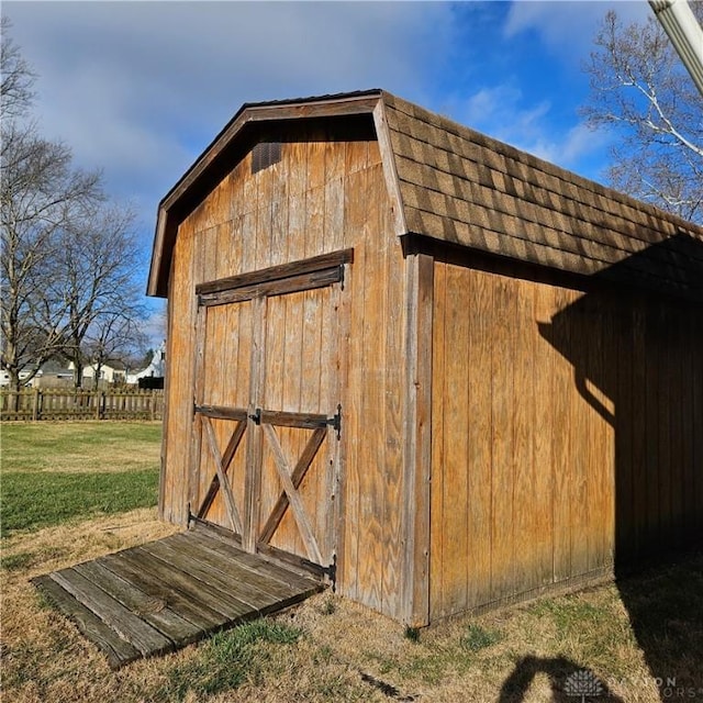 view of outdoor structure