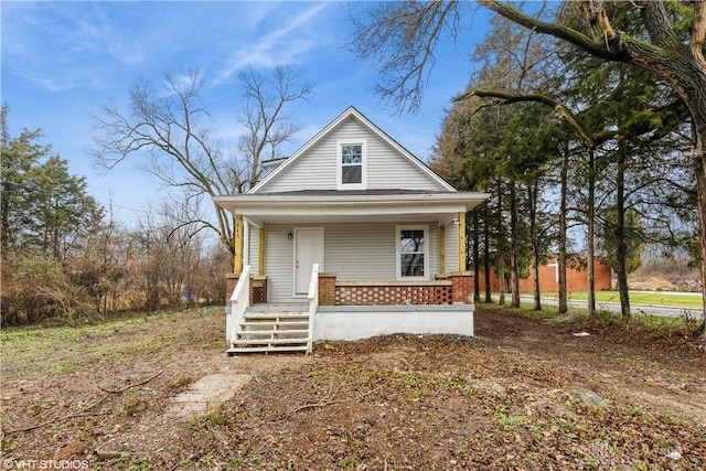 bungalow-style home with covered porch