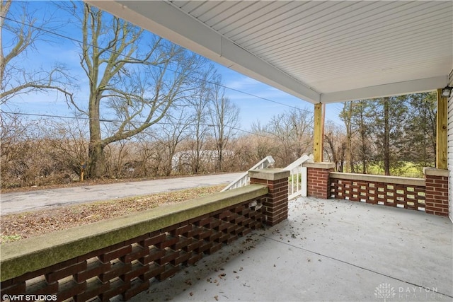 view of patio with a porch