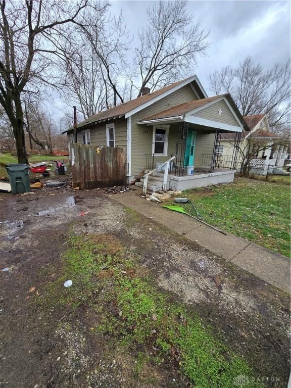 bungalow-style home with a porch