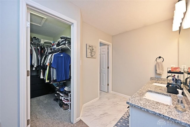 bathroom with vanity