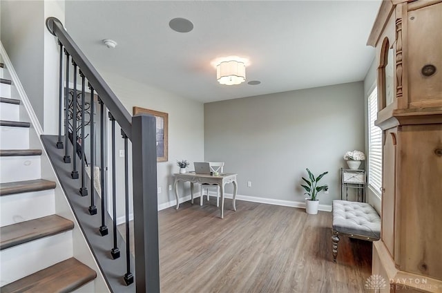 interior space with wood-type flooring