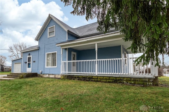 exterior space with a front lawn