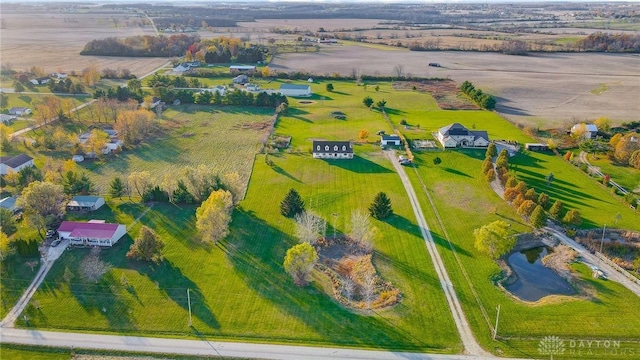 bird's eye view featuring a rural view