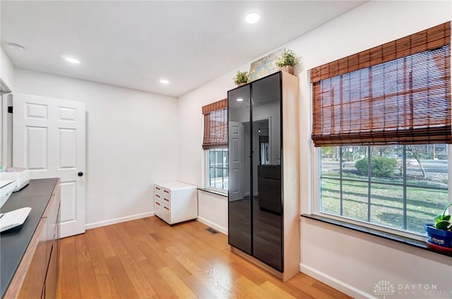 kitchen with light hardwood / wood-style flooring