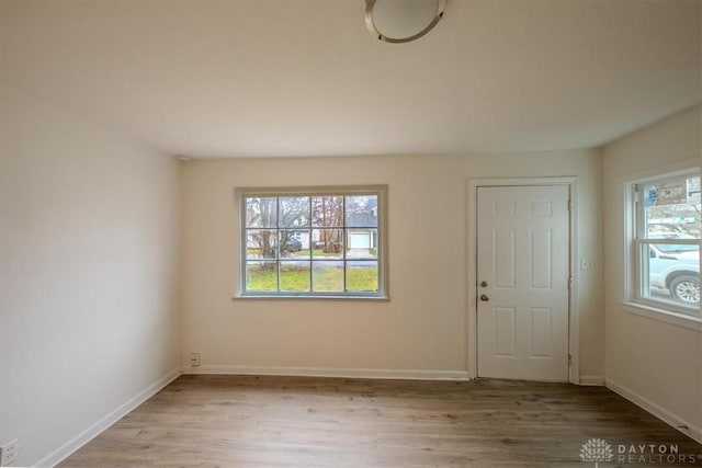 interior space with plenty of natural light and light wood-type flooring