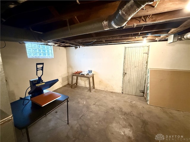 view of basement