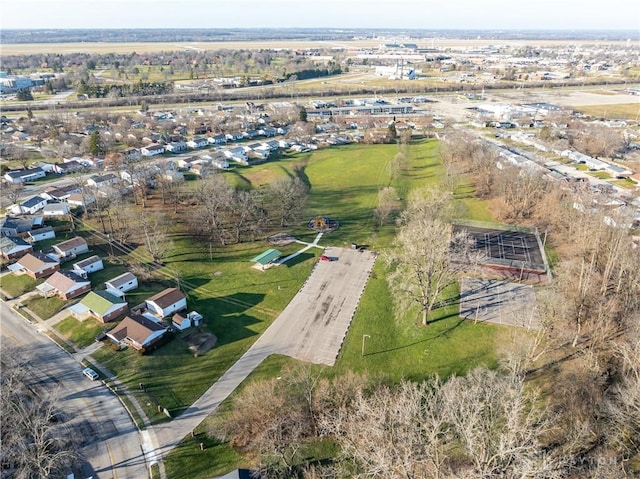 bird's eye view with a residential view