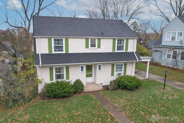 view of front of house featuring a front yard