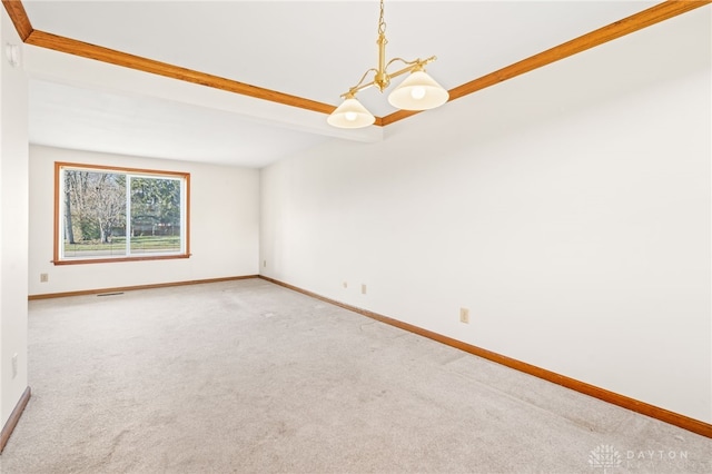 view of carpeted spare room