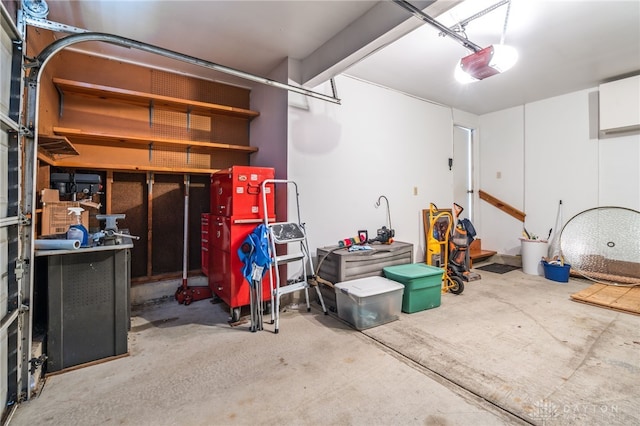 garage featuring a garage door opener