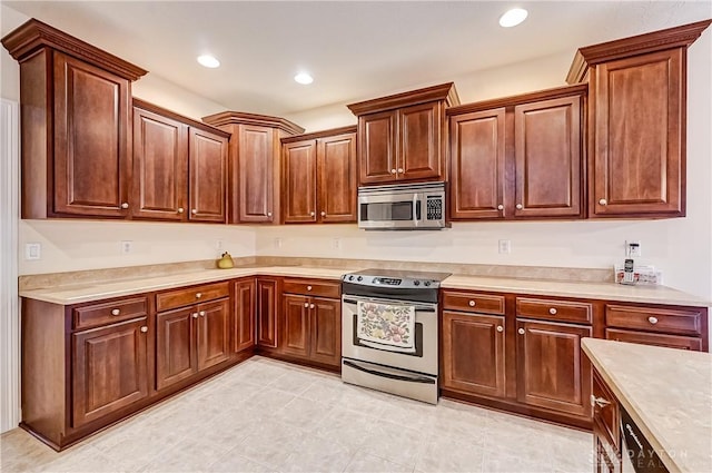 kitchen with appliances with stainless steel finishes