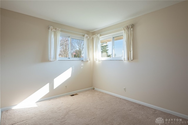 view of carpeted empty room