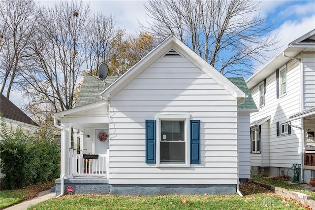 exterior space with covered porch