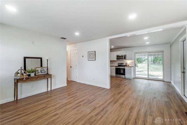 living room featuring hardwood / wood-style flooring