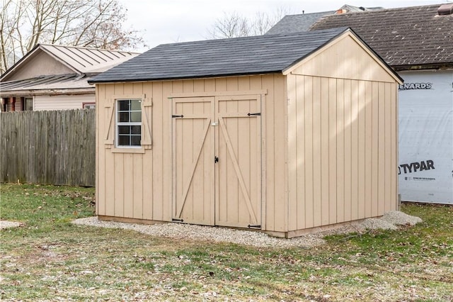 view of outdoor structure