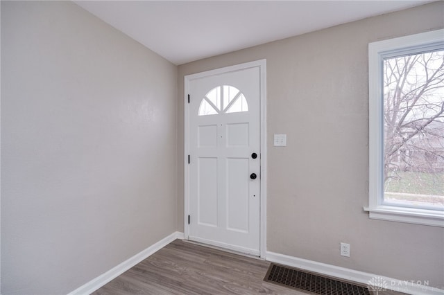 entrance foyer featuring hardwood / wood-style floors