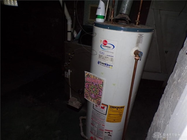 utilities featuring gas water heater