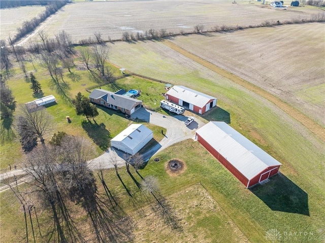 bird's eye view with a rural view