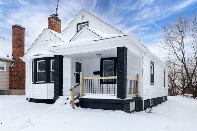 view of front of home with a porch