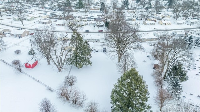 view of snowy aerial view