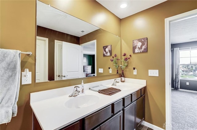 bathroom featuring vanity