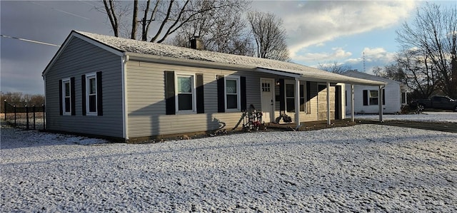 view of ranch-style home