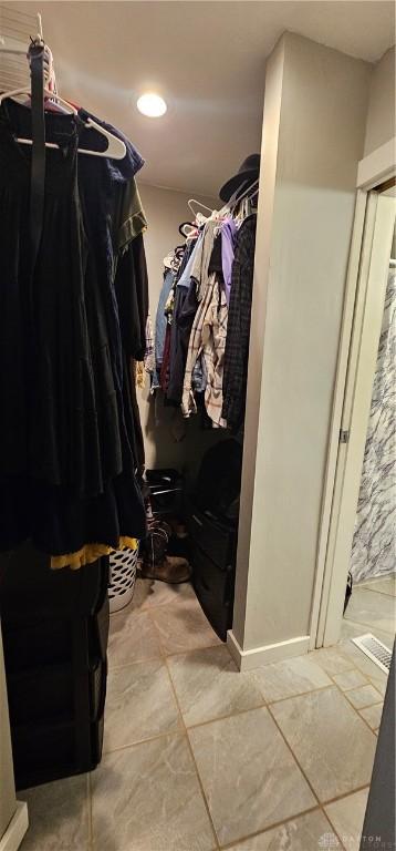 view of walk in closet