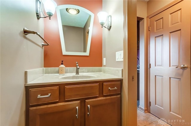 bathroom featuring vanity and tile patterned floors