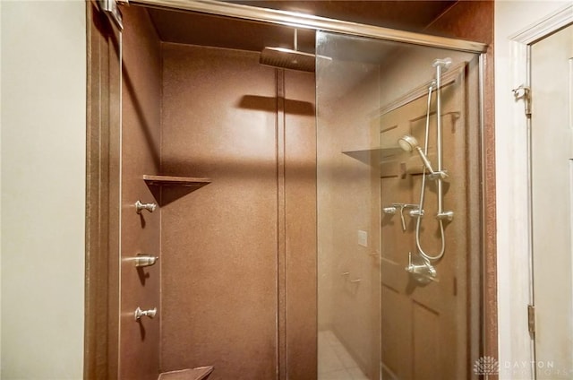 bathroom featuring walk in shower