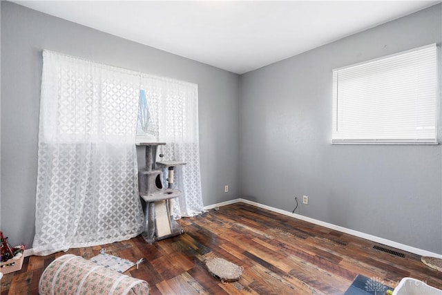 interior space featuring dark hardwood / wood-style flooring