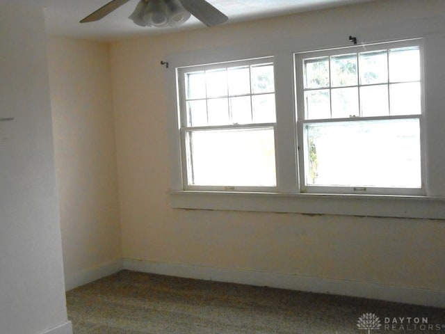 empty room with ceiling fan