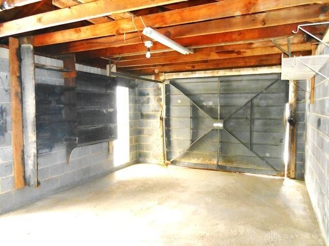 view of basement