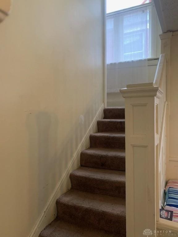view of stairway
