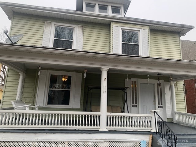 exterior space with covered porch