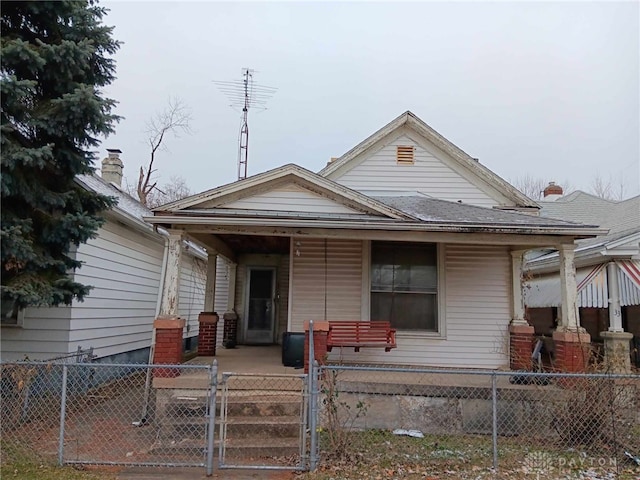 view of front of house with covered porch