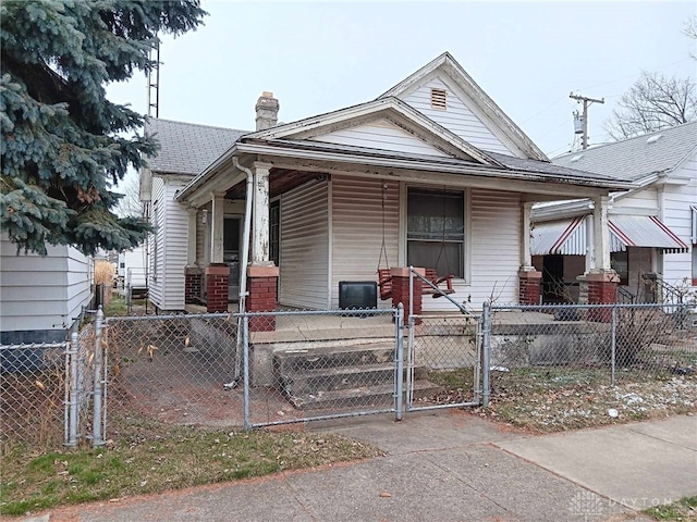 bungalow-style home featuring covered porch