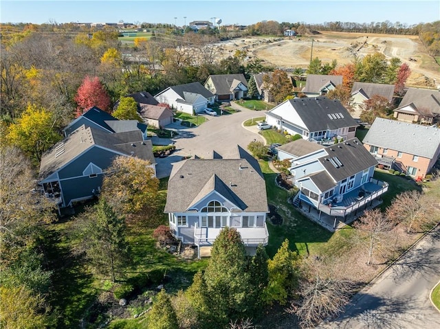 drone / aerial view featuring a residential view