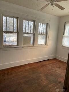 empty room with ceiling fan