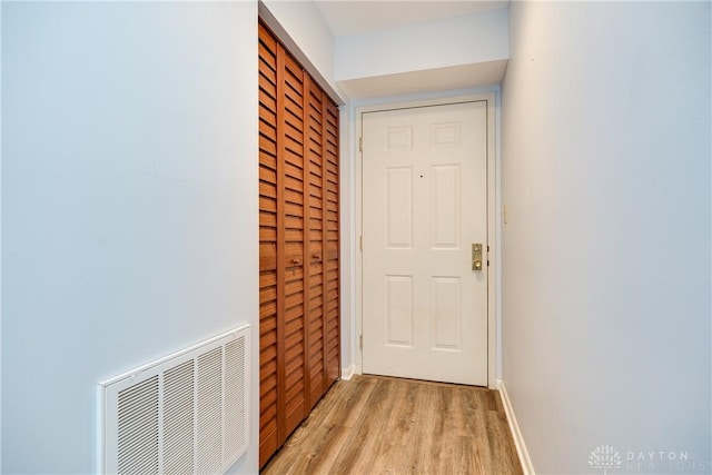 entryway featuring light wood-type flooring