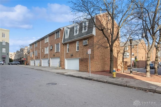 view of property with a garage