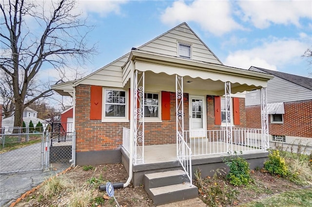 view of bungalow-style home