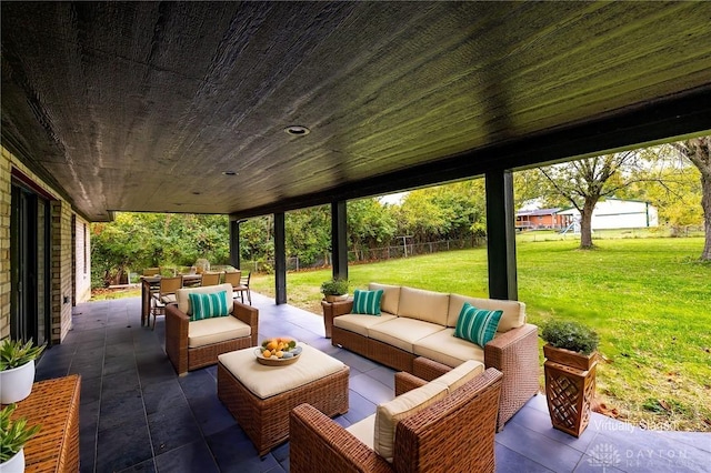 view of patio / terrace featuring outdoor lounge area