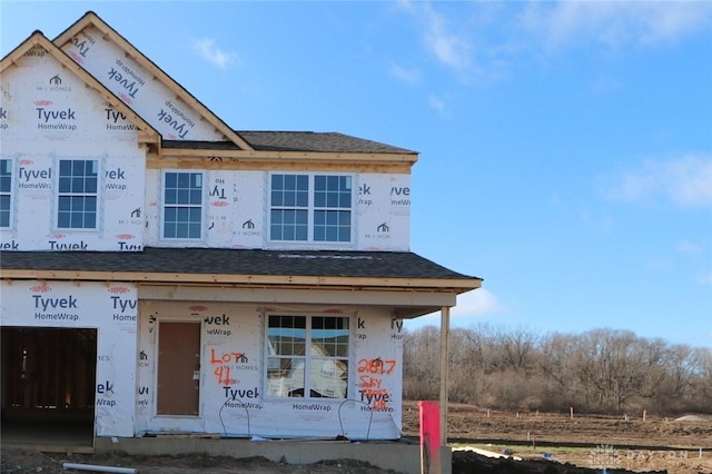 view of unfinished property